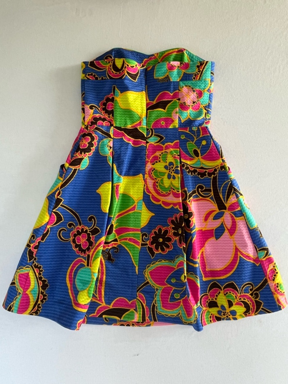 Lilly Pulitzer Bernadette Starry Blue Drama Queen Colorful Sweetheart Dress 00 - Picture 10 of 11